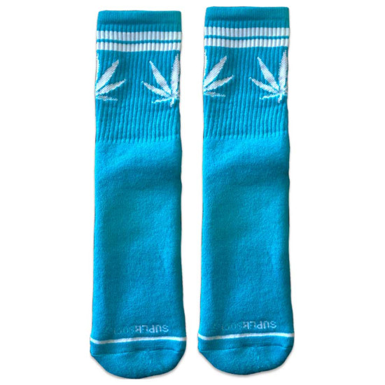 Bee Unusual Κάλτσες 420 Edition Leaf Stripes Island Blue Bee Unusual Κάλτσες 420 Edition Leaf Stripes Island Blue